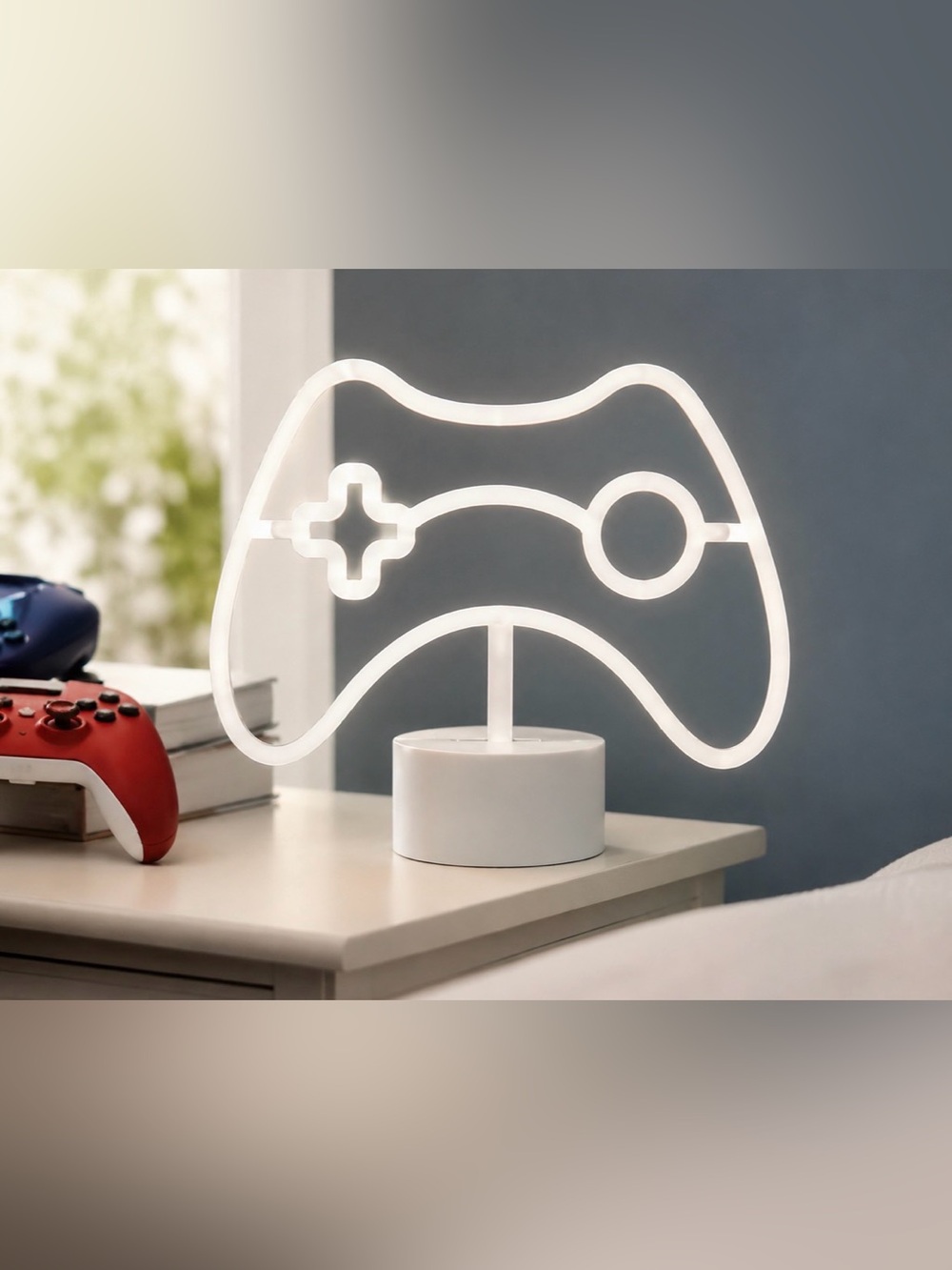 White Game Controller LED Accent Lamp NIB